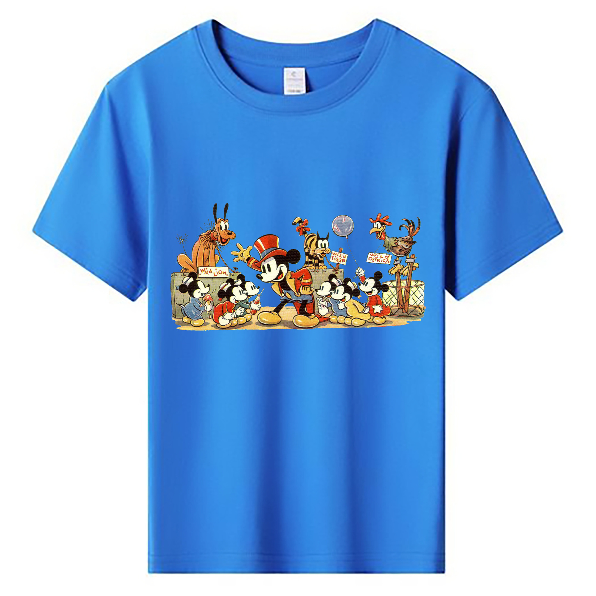 ミッキーマウス Mickey Mouse 綿100％キッズTシャツ（フロントプリント）